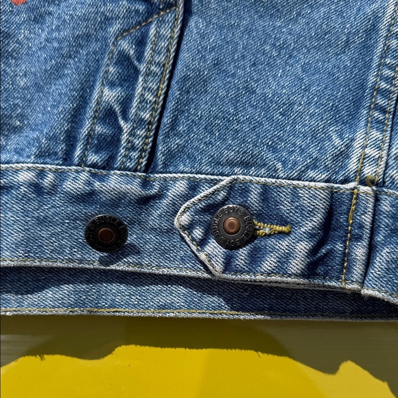 Bugle Boy x Betty Boop Blue Denim Vest with Orange Graphic - Picture 10 of 12